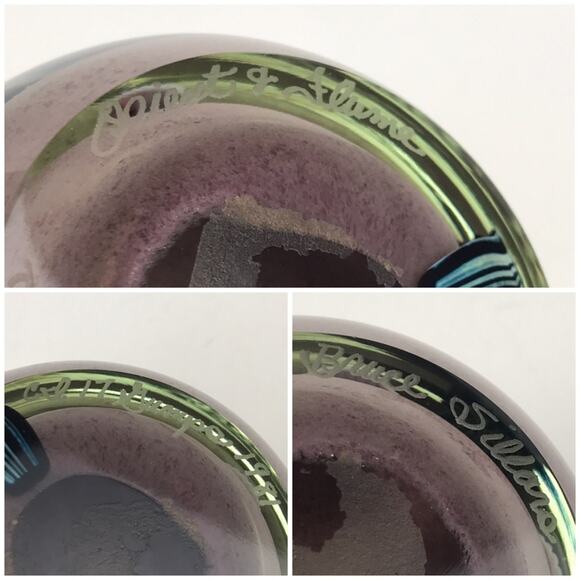 Orient & Flume White Flower on Branches Lampwork 1981 Paperweight Signed Sillars - Picture 10 of 16